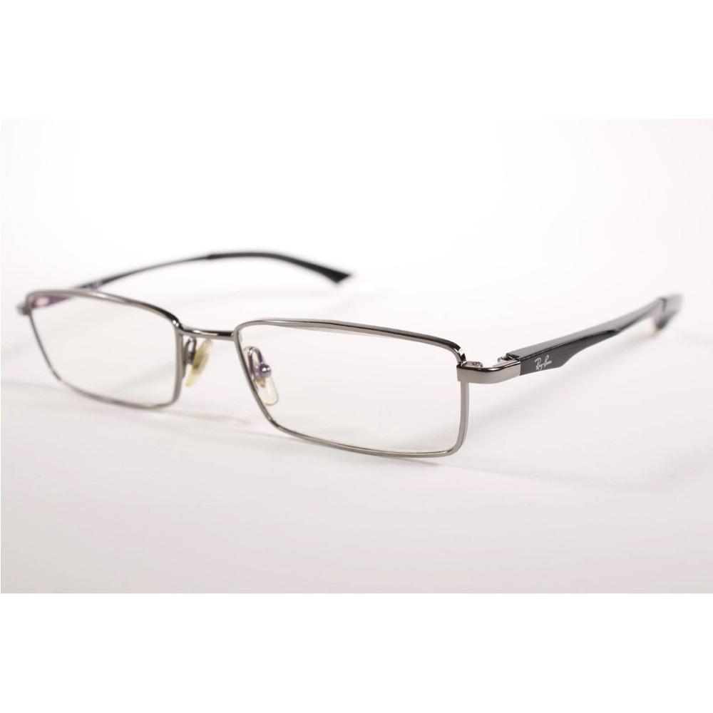 Ray-Ban RB6114 2672 Eyeglasses Frames Black Silver Rectangular 52-17-140